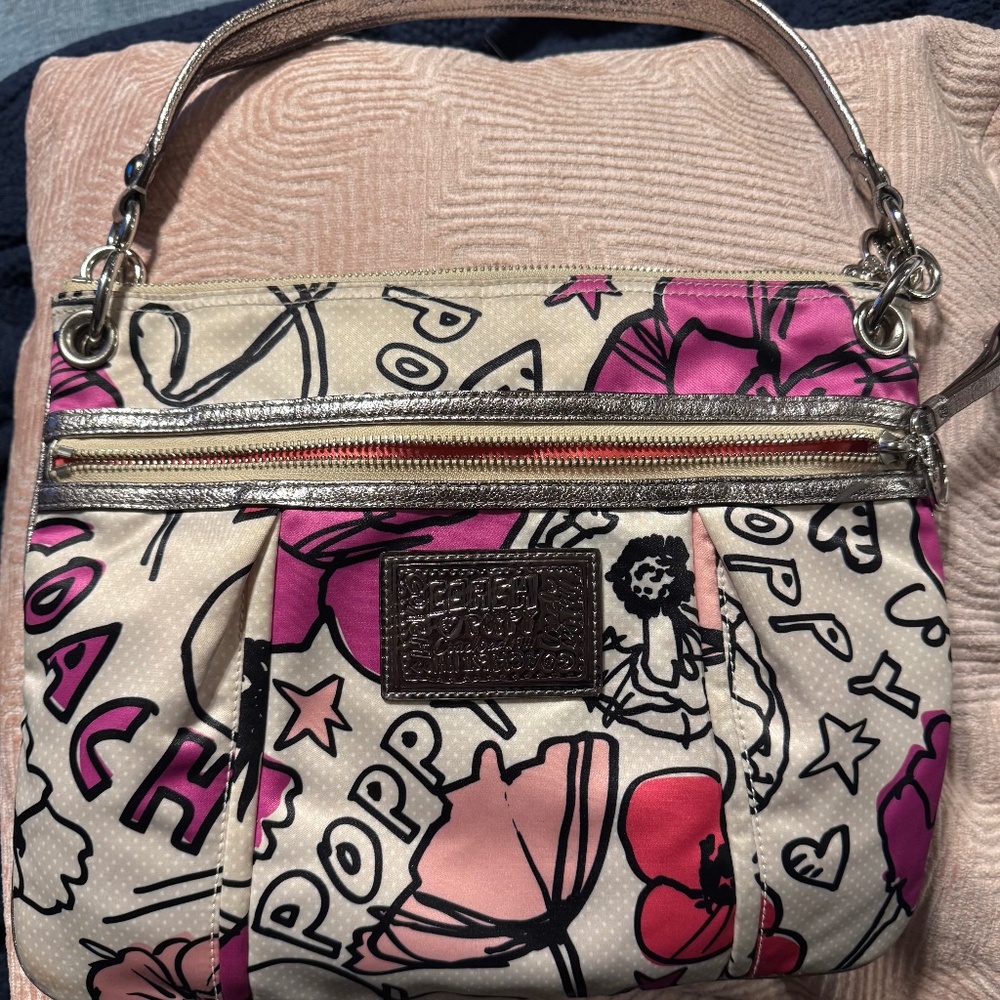 Coach Pink and Cream Women's Bag